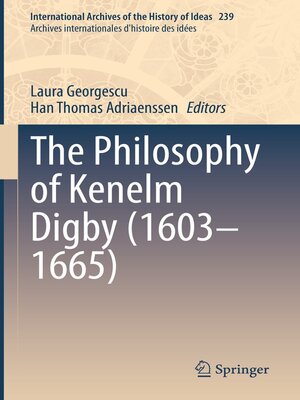 cover image of The Philosophy of Kenelm Digby (1603–1665)